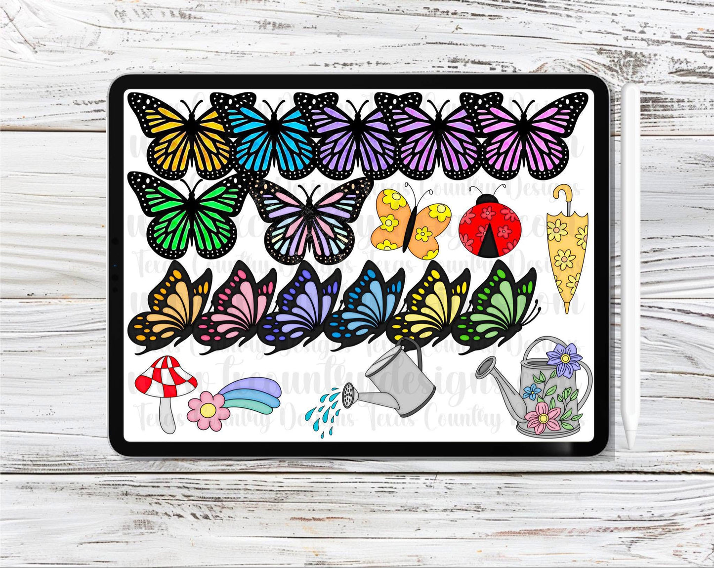 Spring Vibes Clipart Set