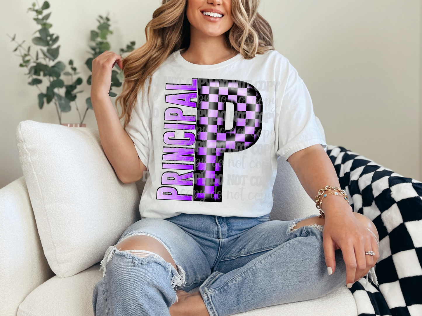 School Grades Purple Checkered