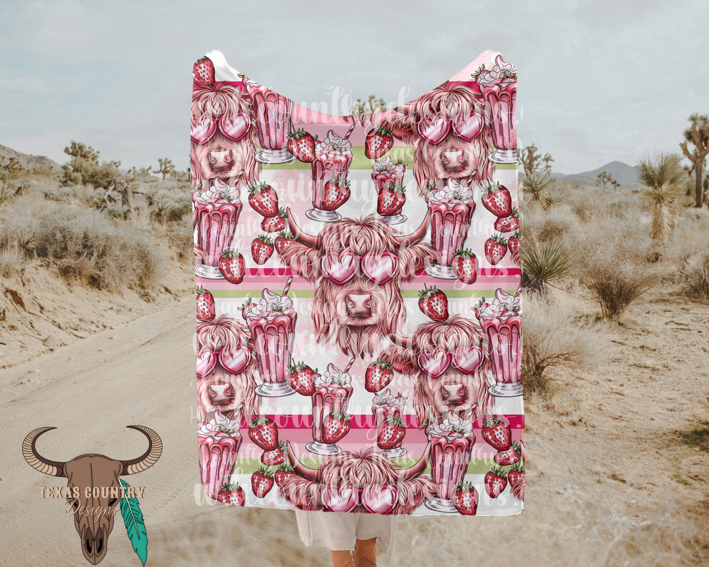 Strawberry Milkshake Club Blanket
