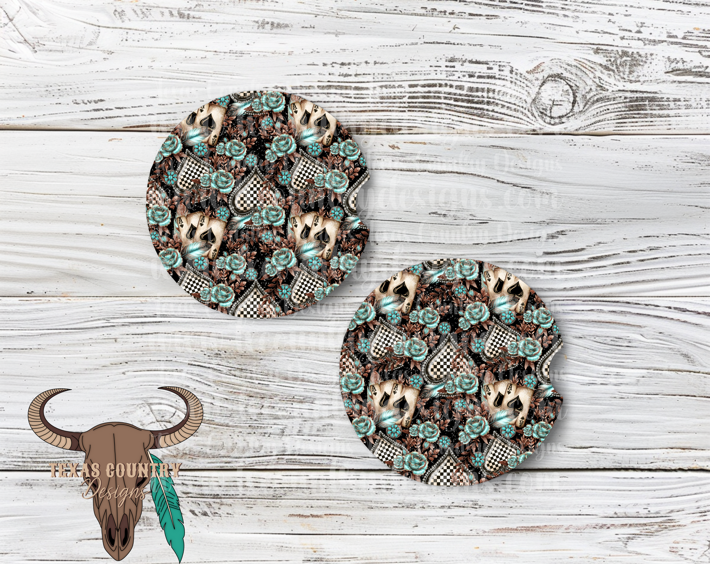Western Spade Car Coasters