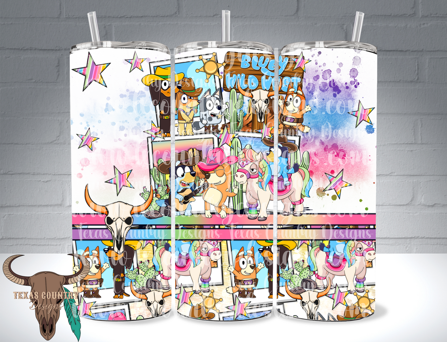 Blue Dog Wild West 20OZ Tumbler