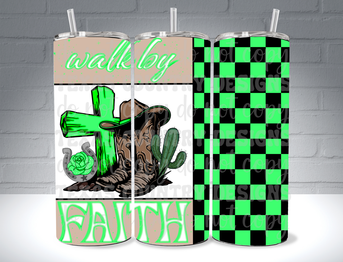 Walk By Faith 20OZ Green