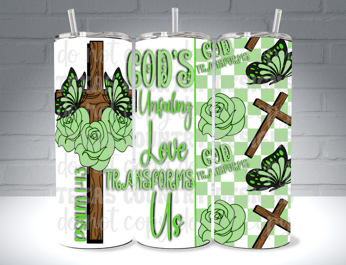 God's Unfailing Love Transforms Us Green 20OZ