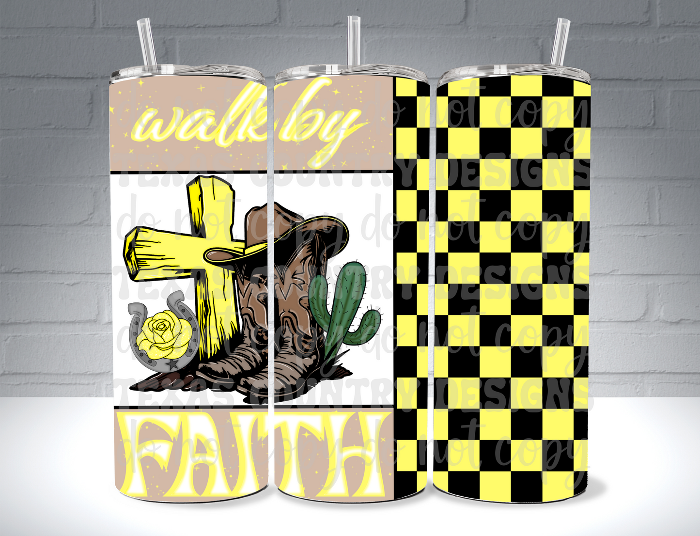Walk By Faith 20OZ Yellow