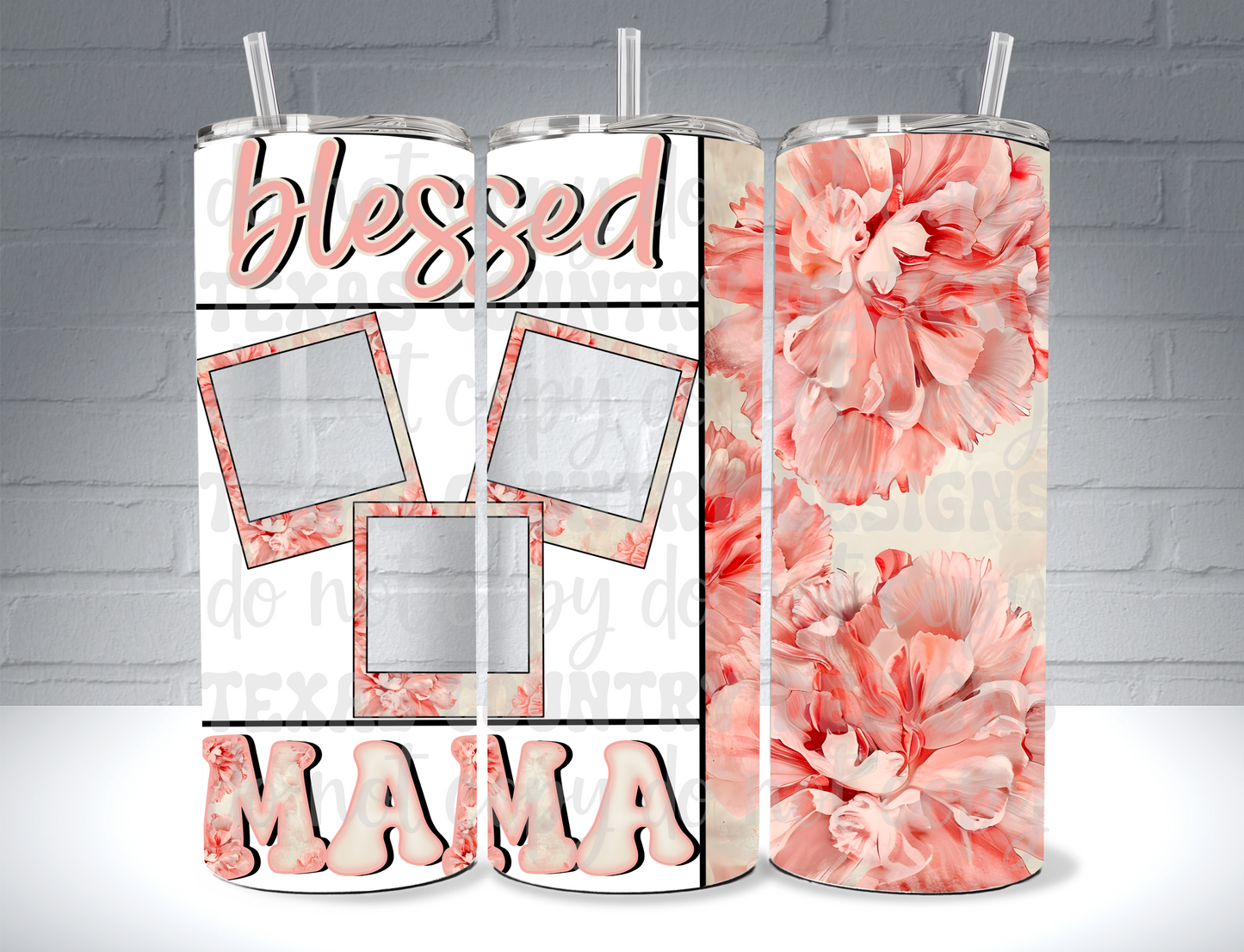 Blessed Mama Polaroid Pink 20OZ