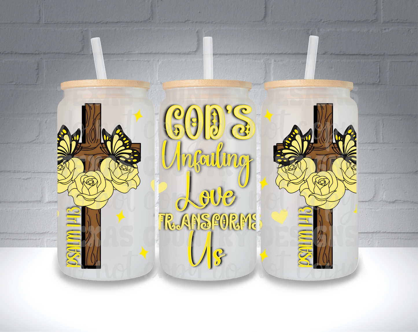 God's Unfailing Love Transforms Us Yellow 16OZ