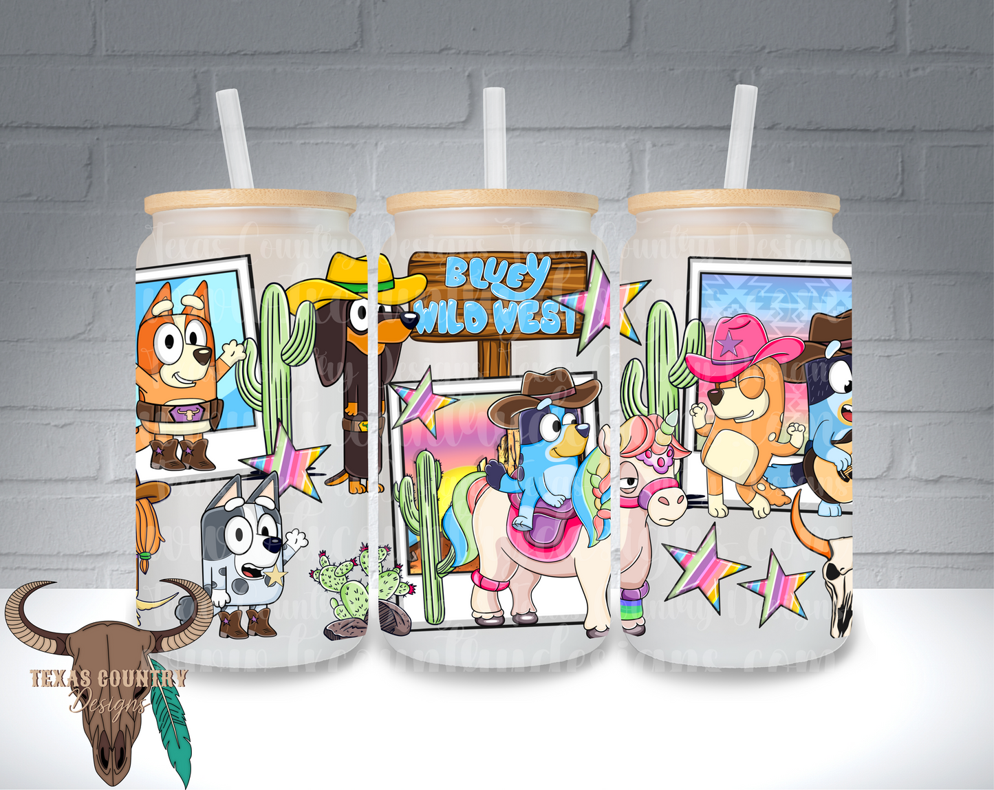 Blue Dog Wild West 16OZ Tumbler
