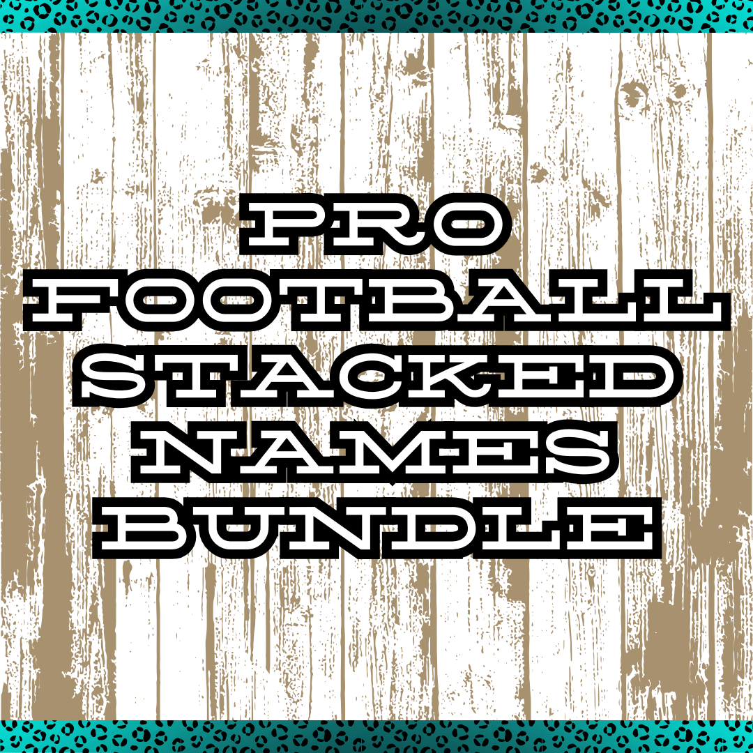 Pro Football Stacked Mascot Names