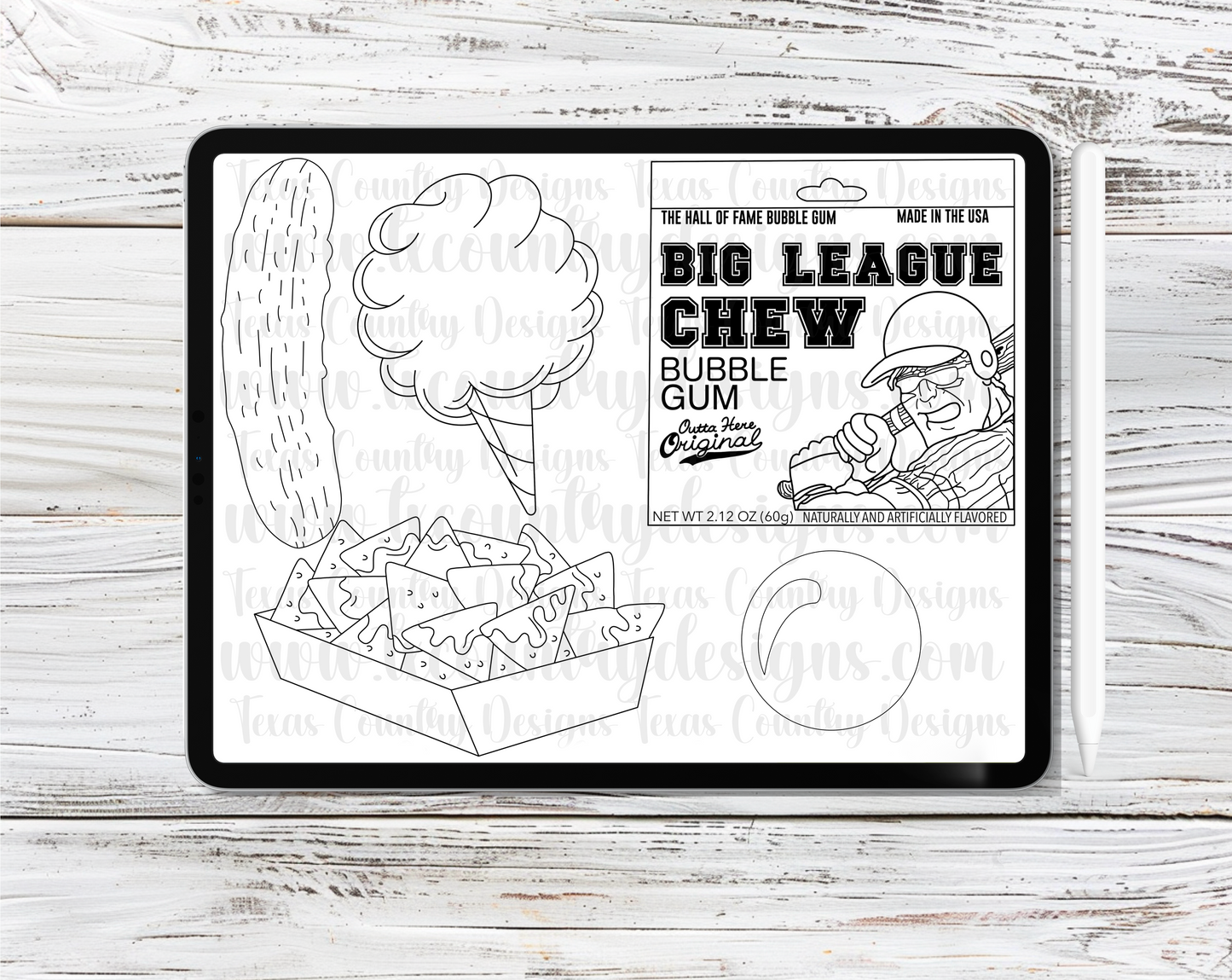 Ballpark Snacks Procreate Stamps