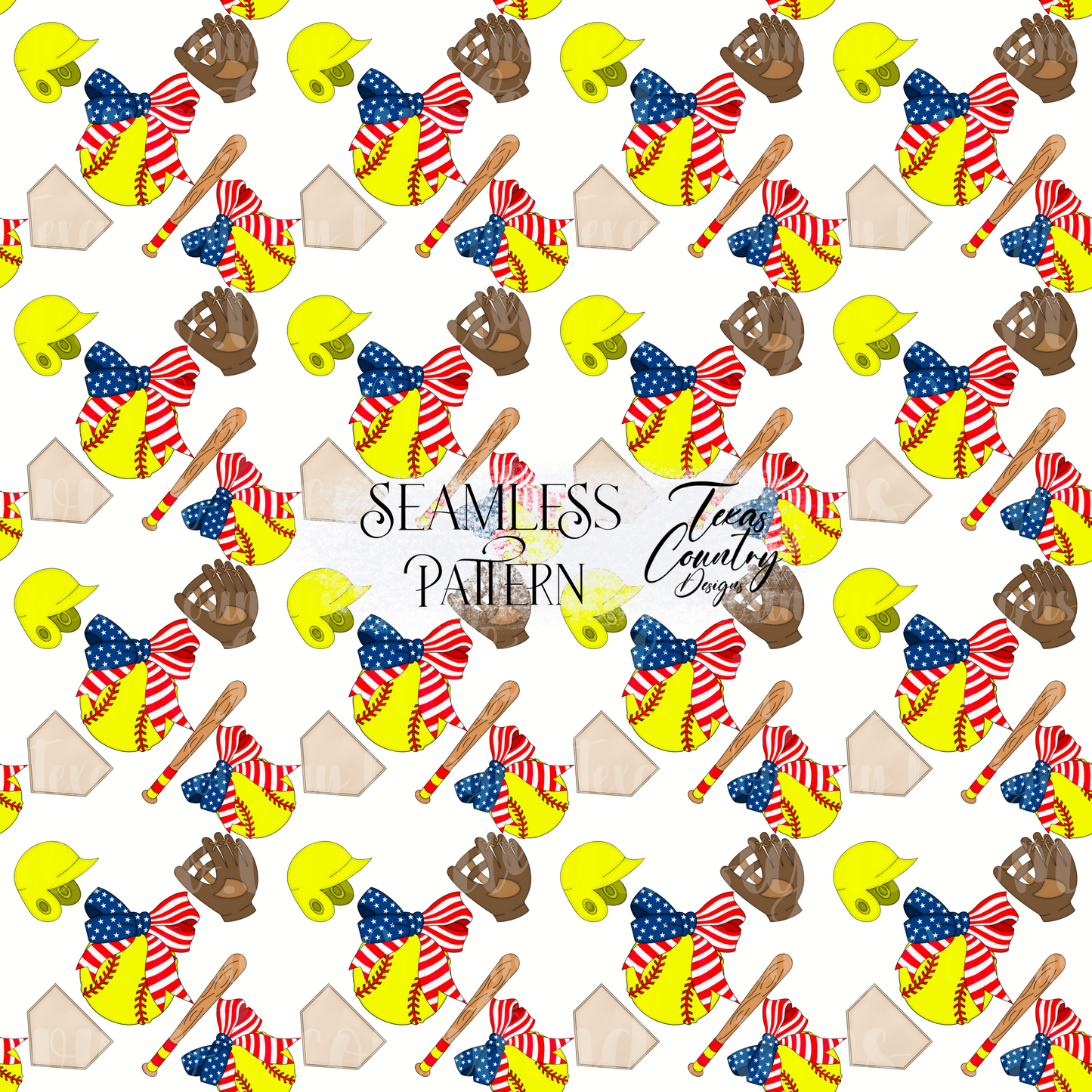 American Softball Seamless White
