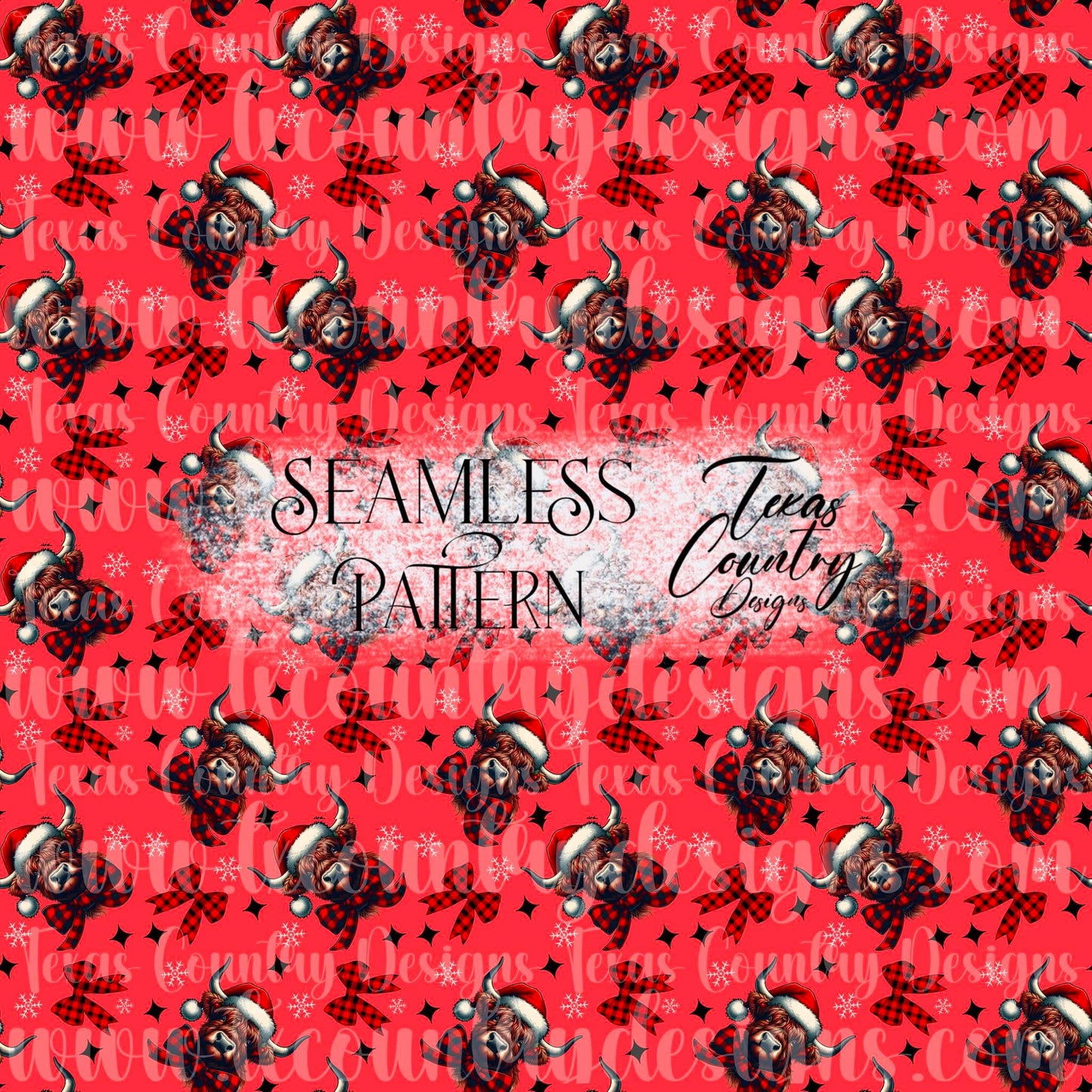 Christmas Highland Seamless