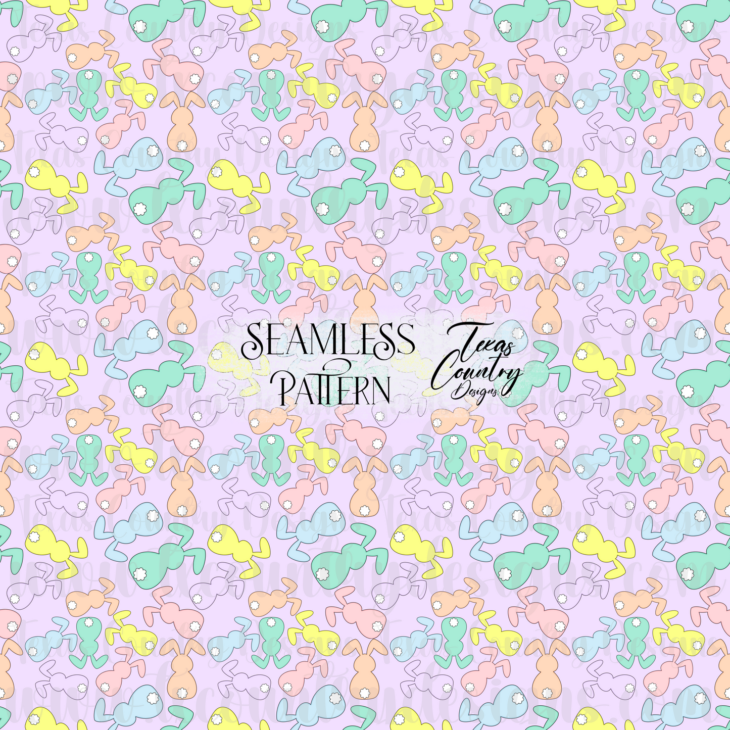 Pastel Bunny Seamless Purple