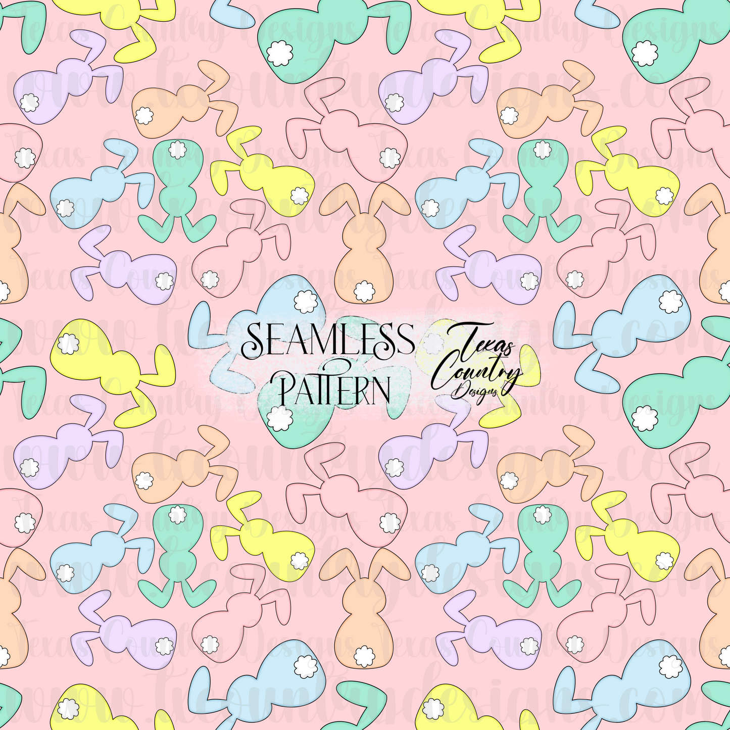 Pastel Bunny Seamless Pink