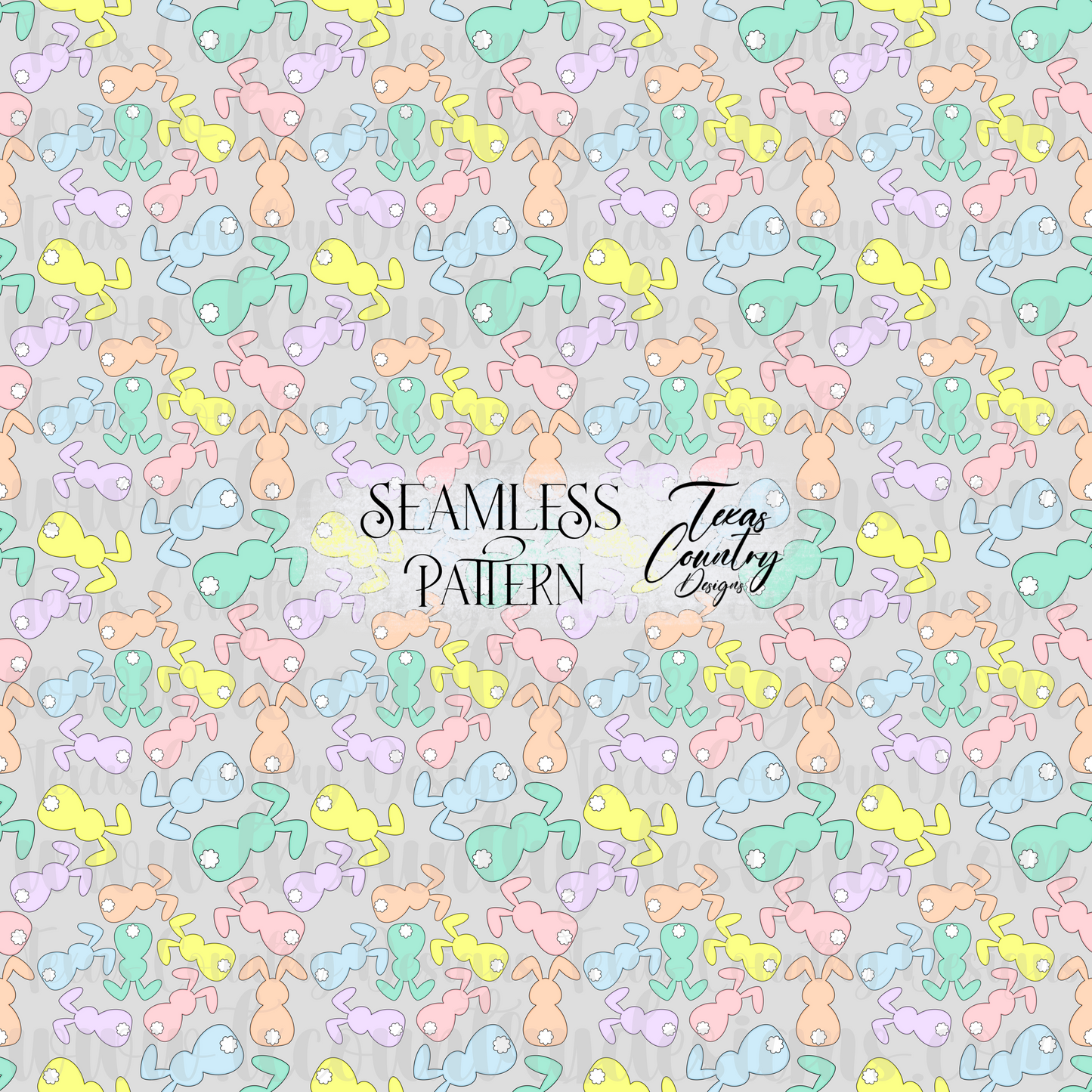 Pastel Bunny Seamless Gray