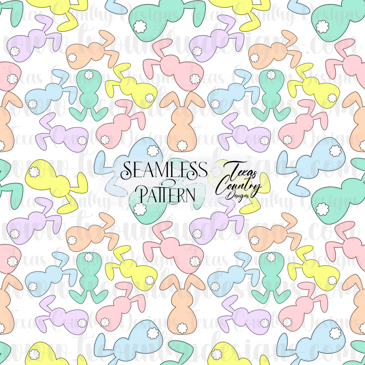 Pastel Bunny Seamless White