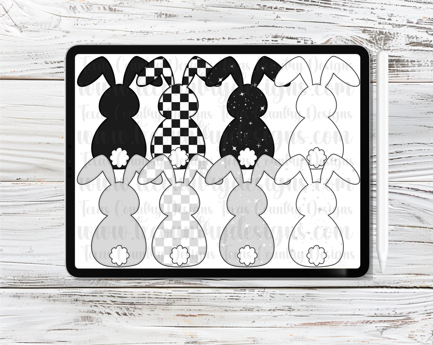 Pastel Easter Bunny’s Clipart Set