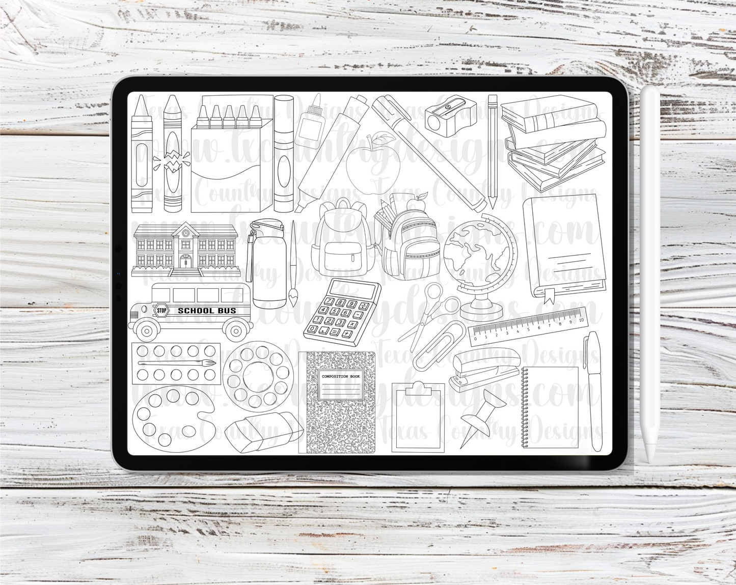 Back To School Procreate Stamp Set