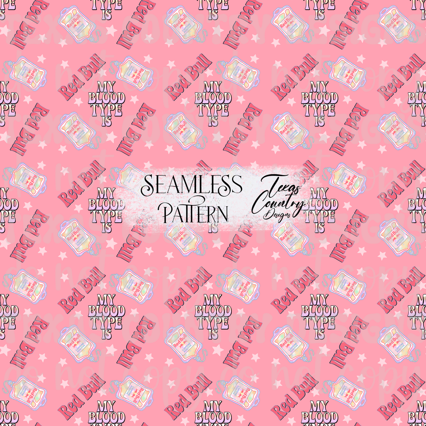 My Blood Type Is RB Pink Seamless