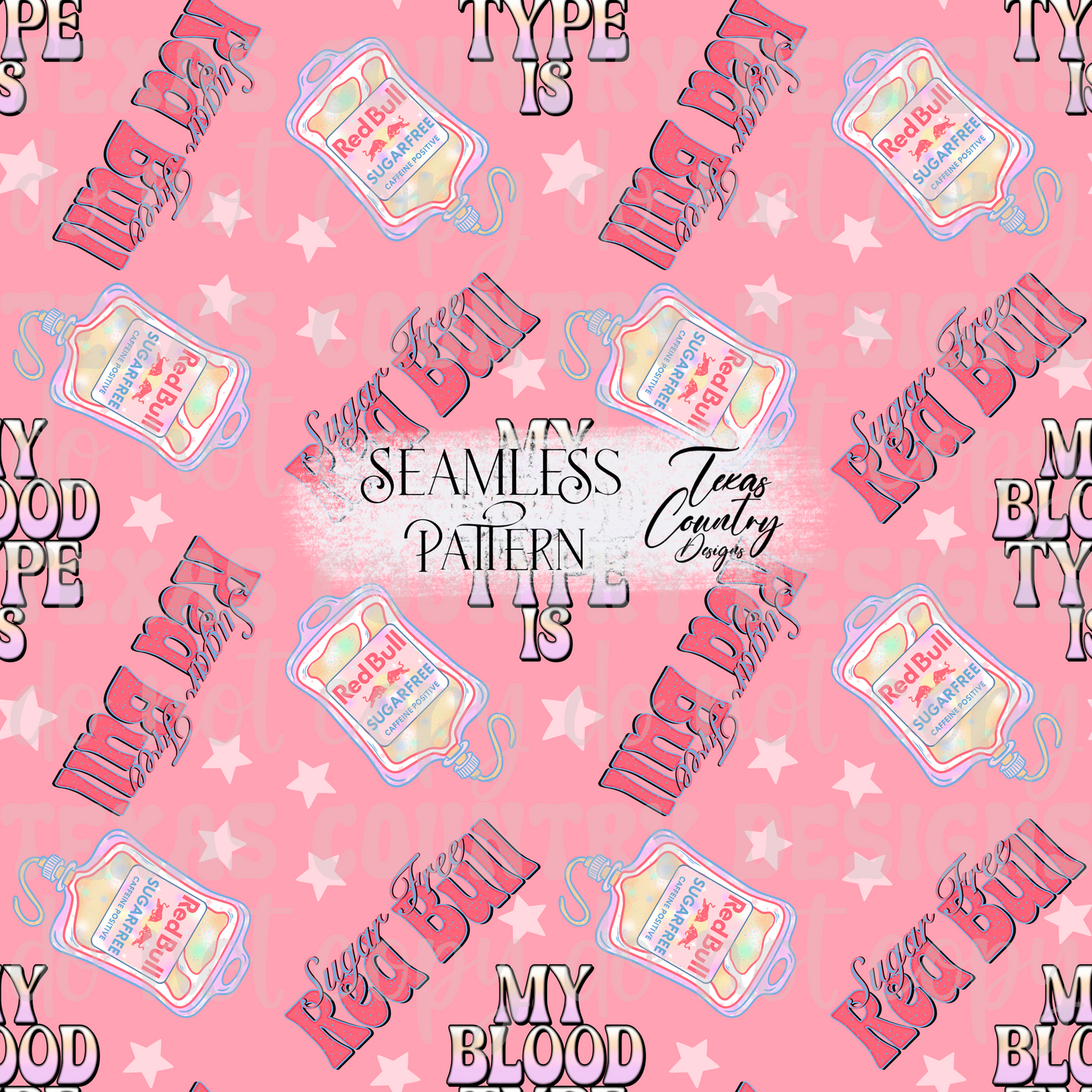 My Blood Type Is SFRB Pink Seamless