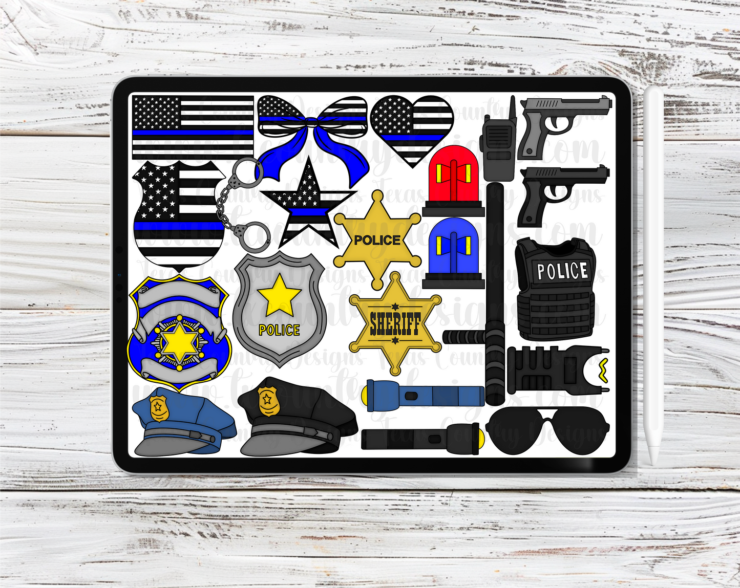 Police Clipart Set