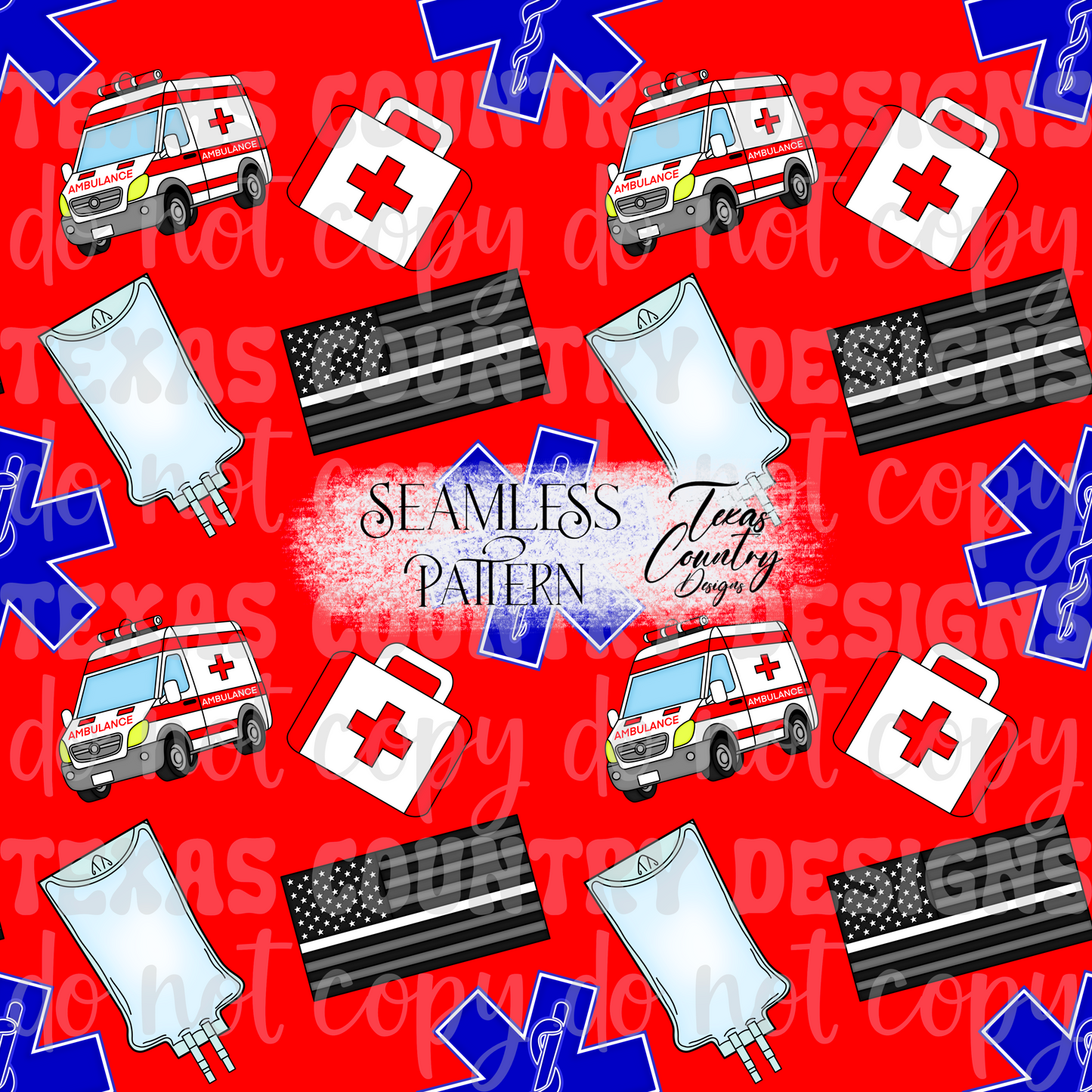 Medical Seamless Red