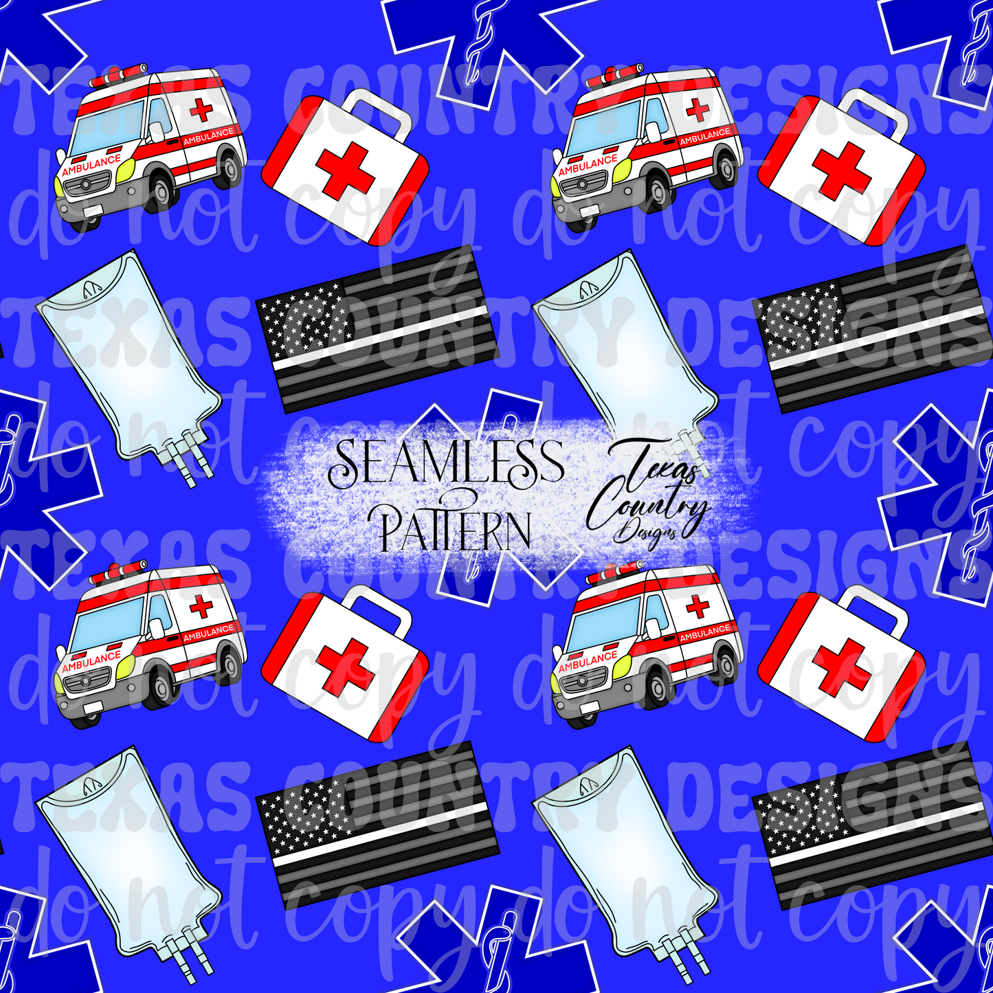 Medical Seamless Blue