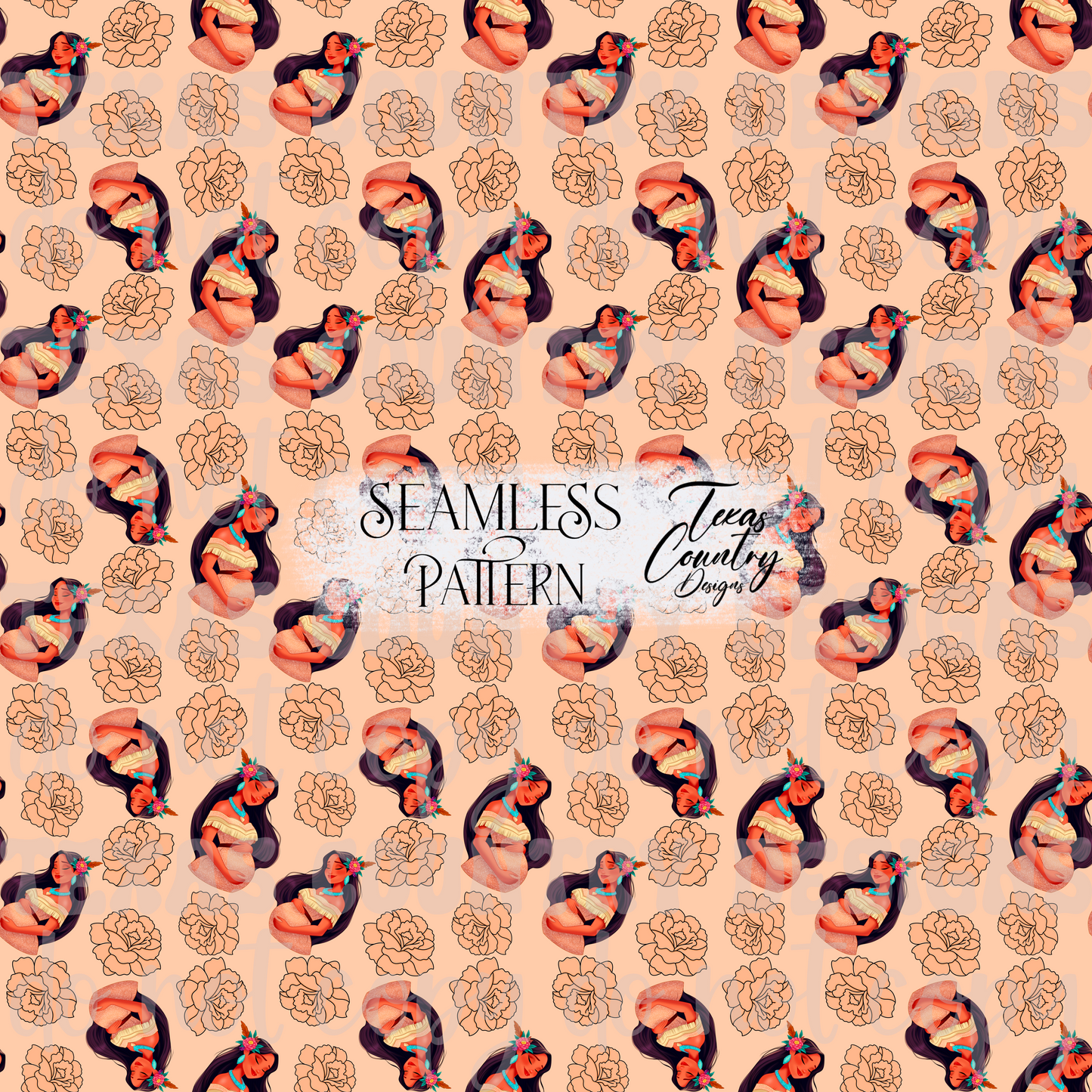 Poca-hontas Mother Seamless