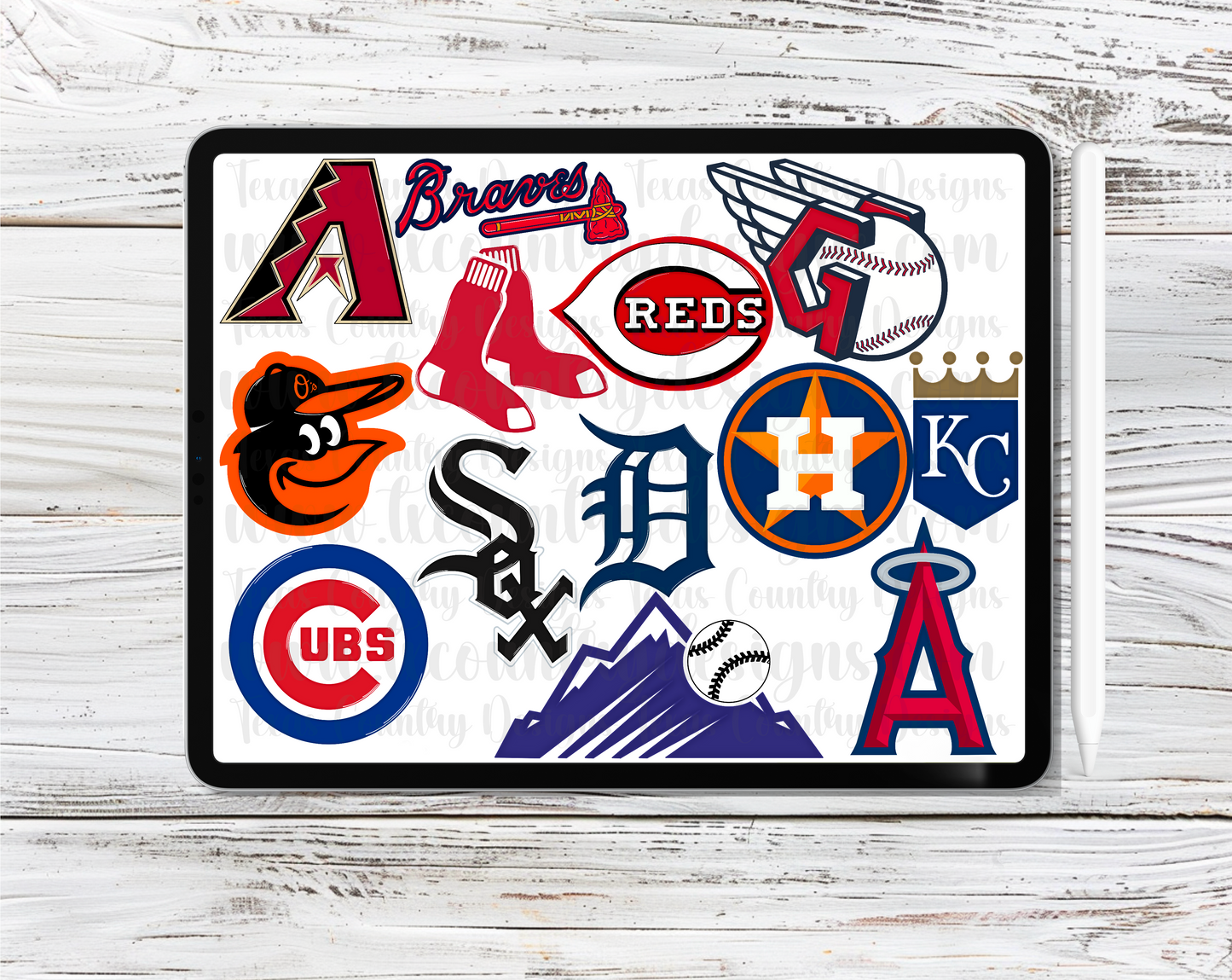 Baseball Logos Clipart Set