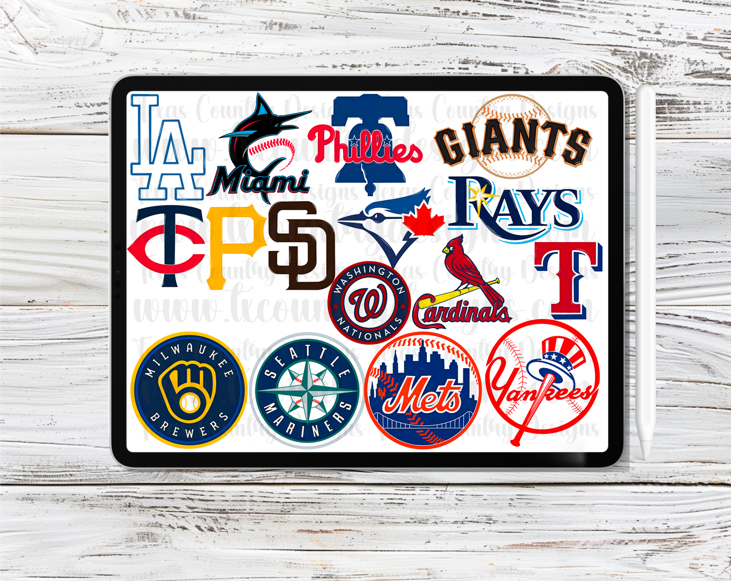 Baseball Logos Clipart Set