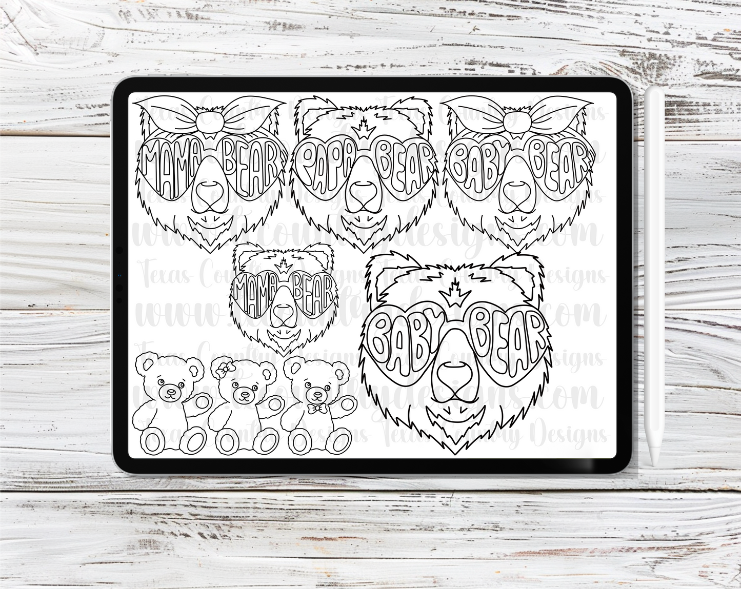 Bear Family Procreate Stamps