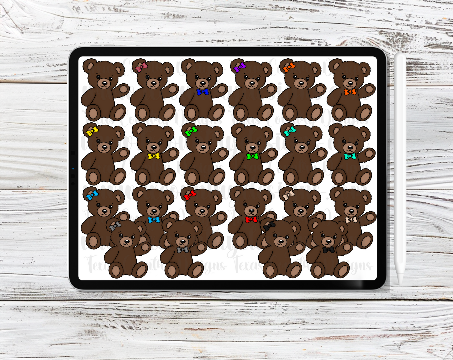 Mama/Baby Bears Clipart Set