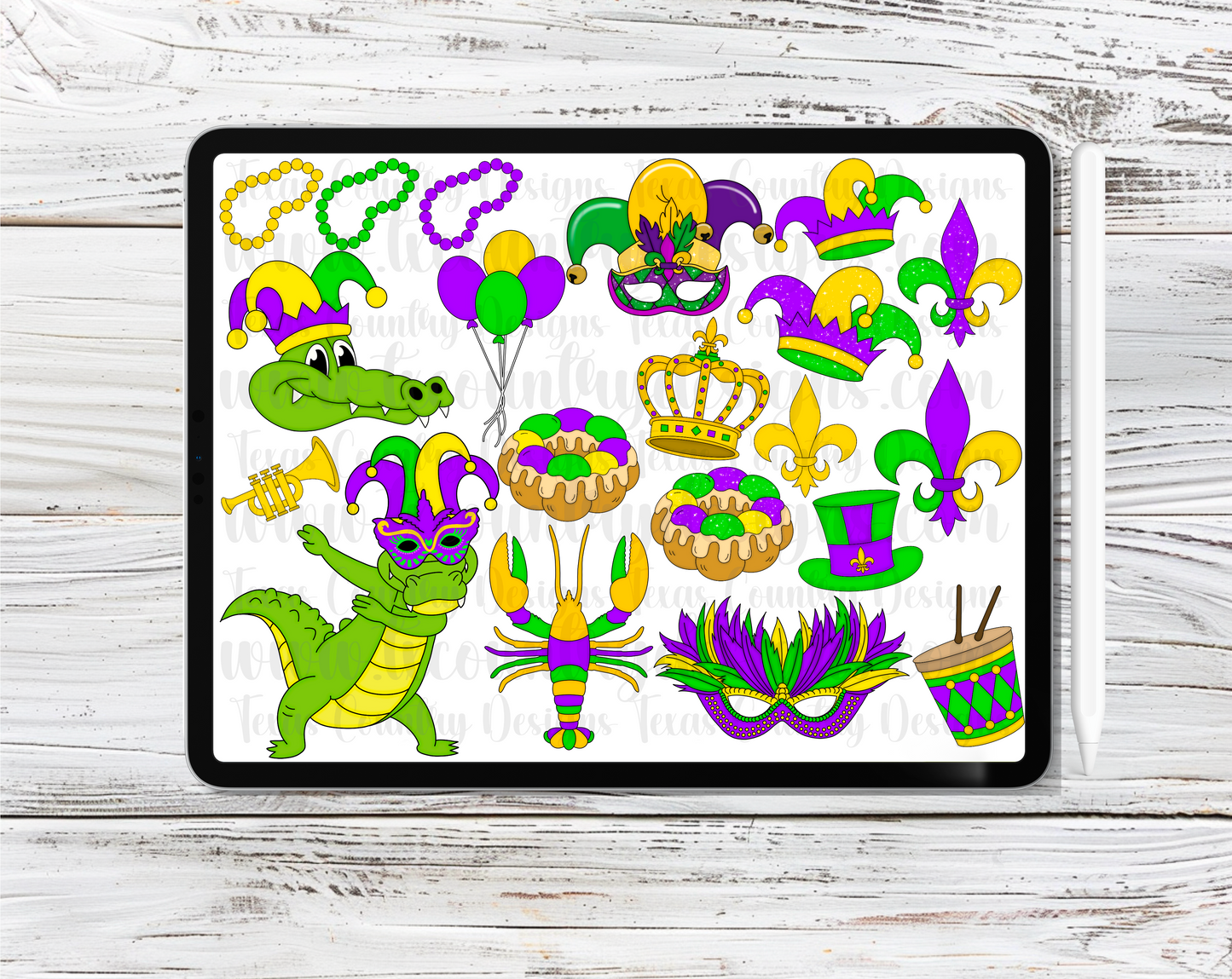 Mardi Gras Clipart Set