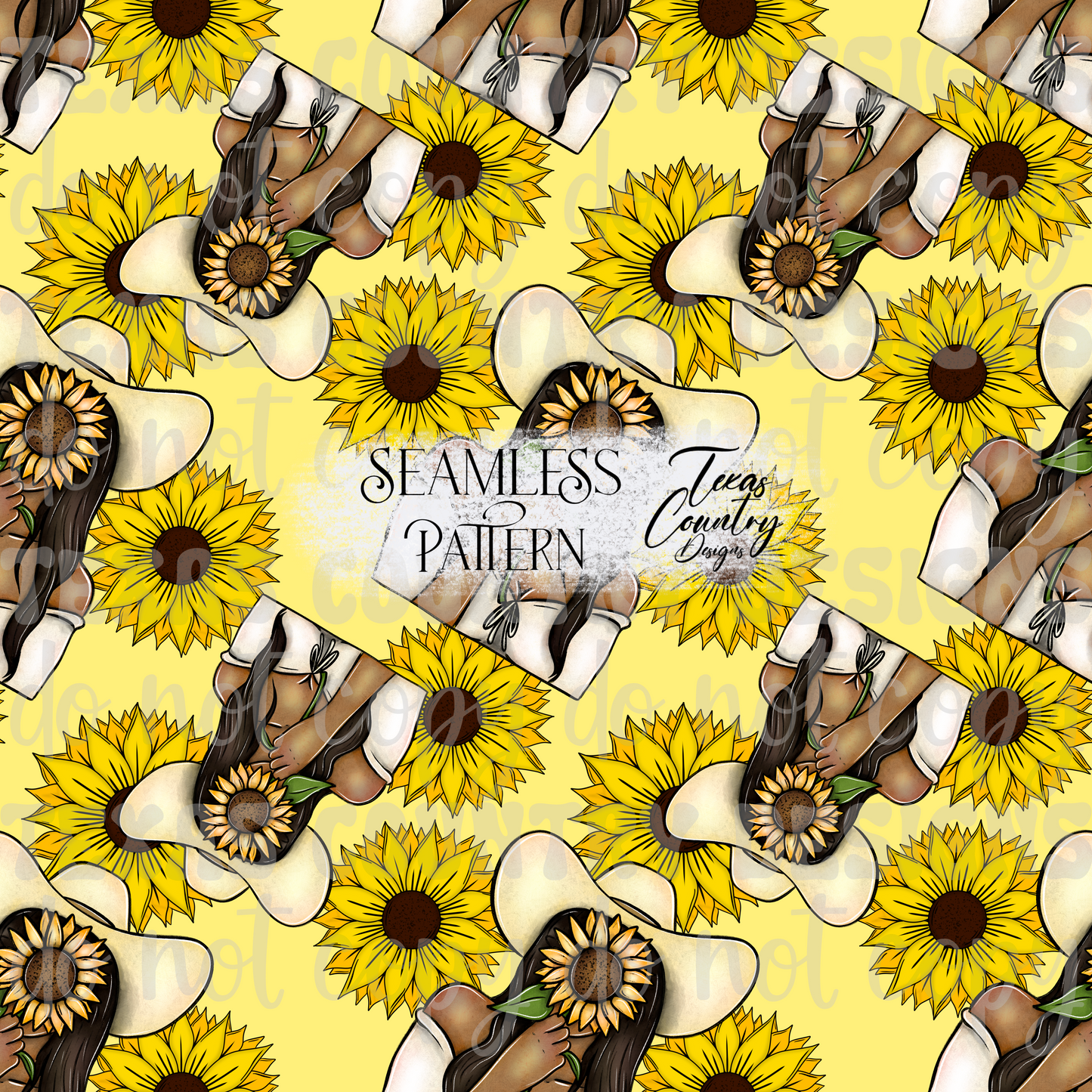 She Belongs Among The Wildflowers Dark Brown Seamless