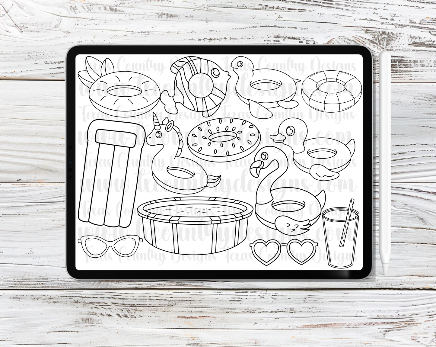 Summer Vibes Procreate Stamp Set
