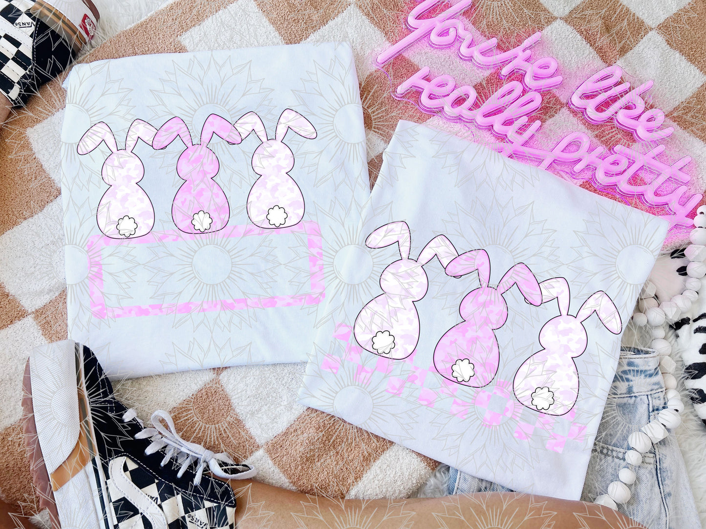 Pastel Purple Camo Bunny Combo