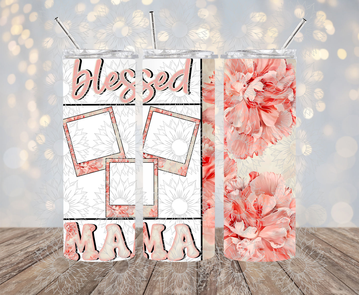 Blessed Mama Polaroid Pink 20OZ