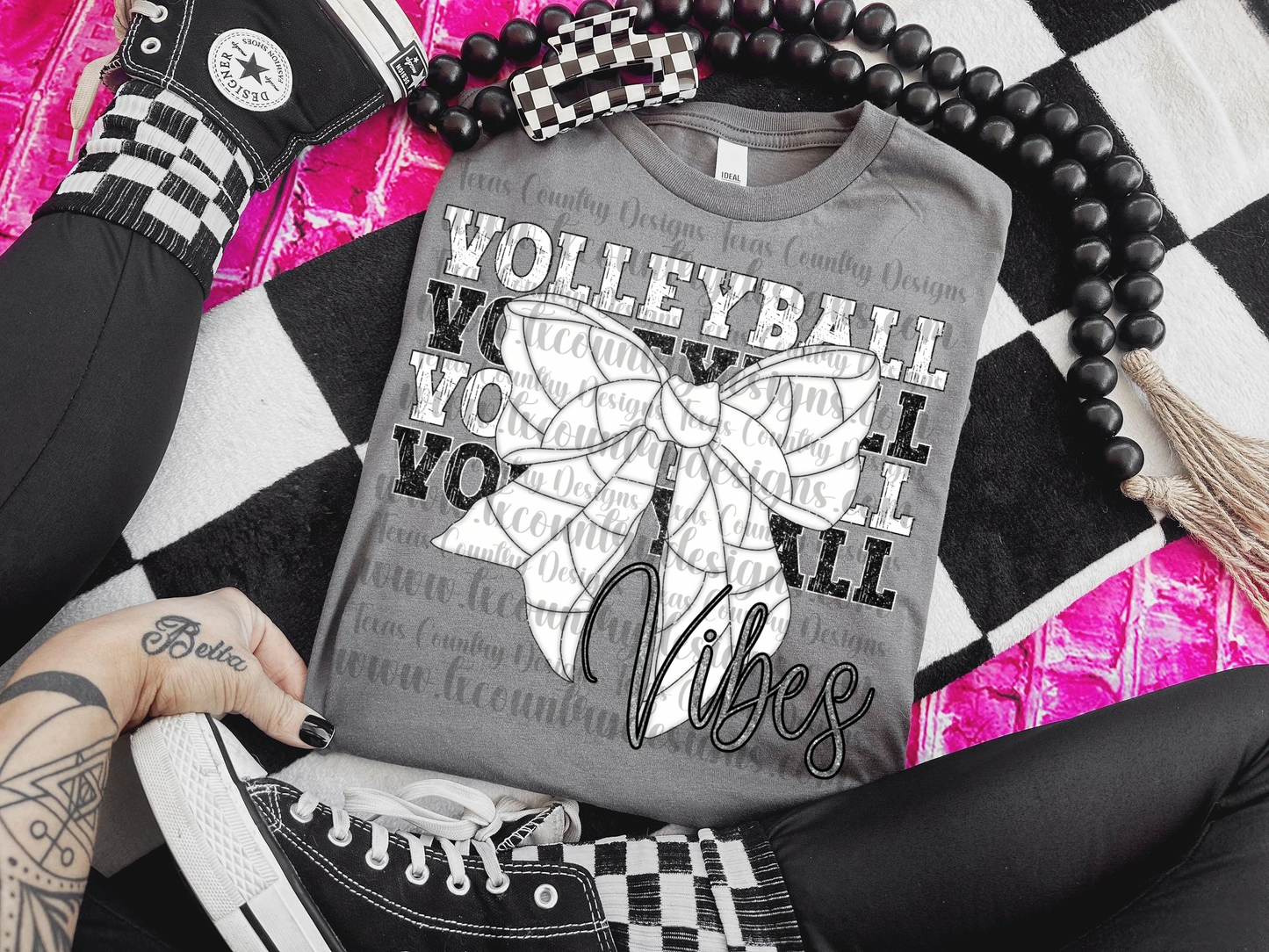 Volleyball Vibes Partial Glitter