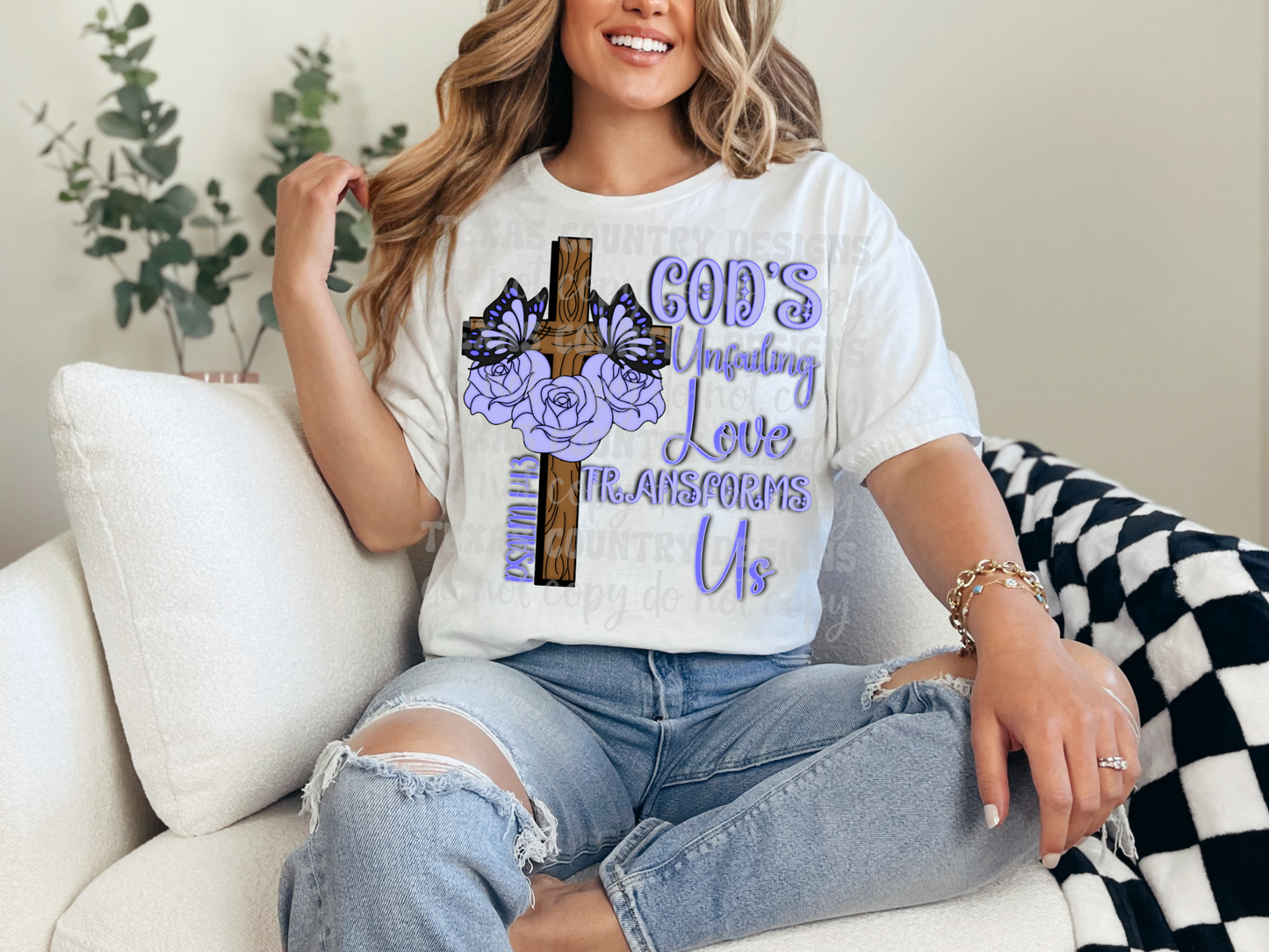 God's Unfailing Love Transforms Us Purple