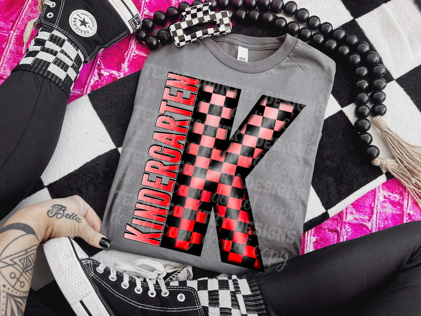 Kindergarten Red Checkered