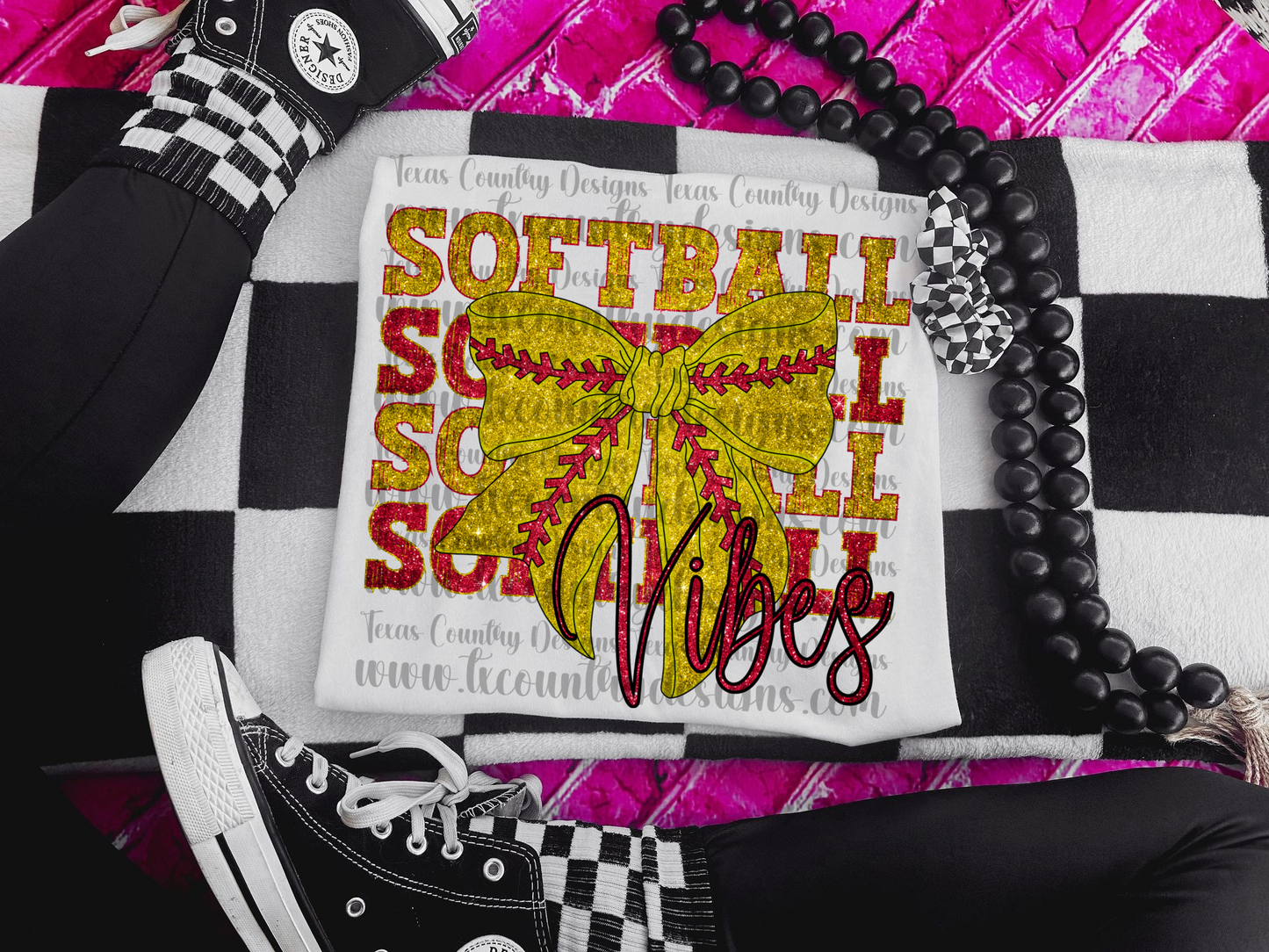 Softball Vibes Full Glitter