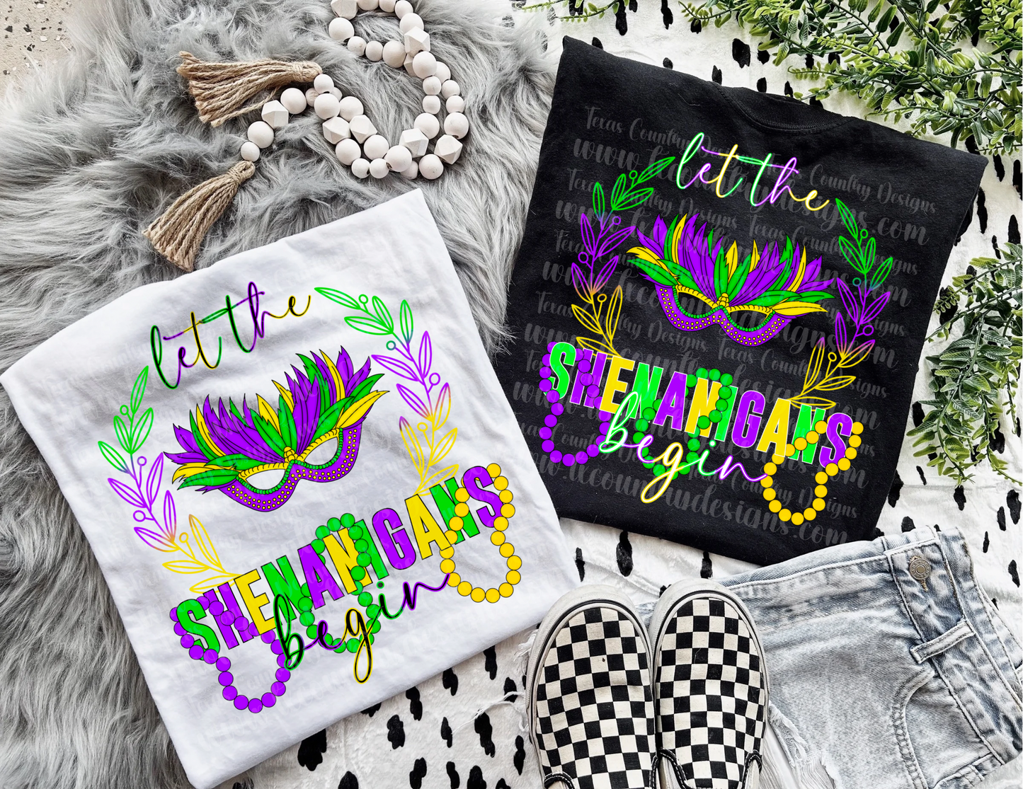 Let The Shenanigans Begin - Mardi Gras Mask