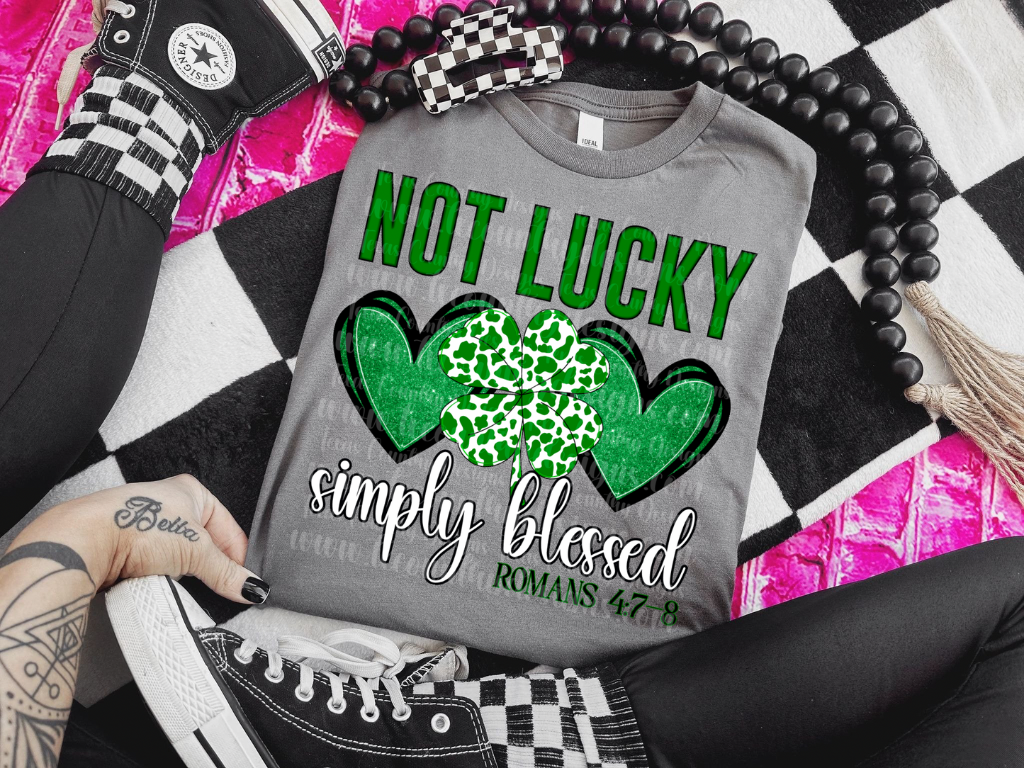 Simply Blessed St Patrick’s Day - Cow Print