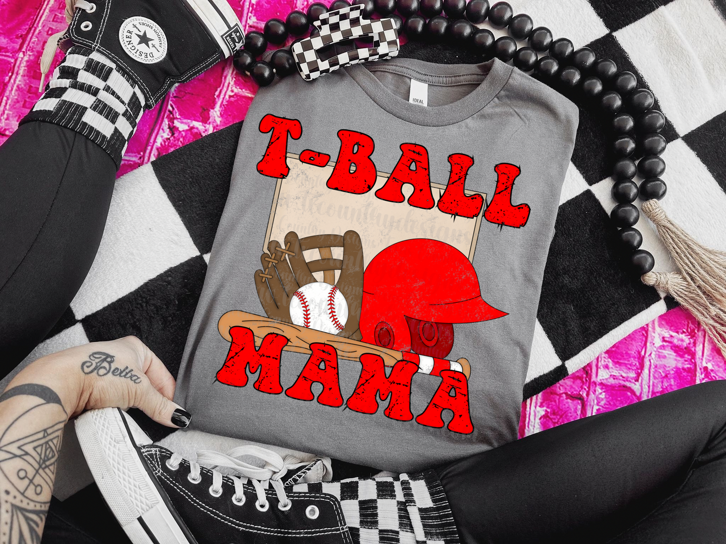T-Ball Mama Grunge