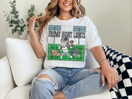 Friday Night Lights Gray Glitter
