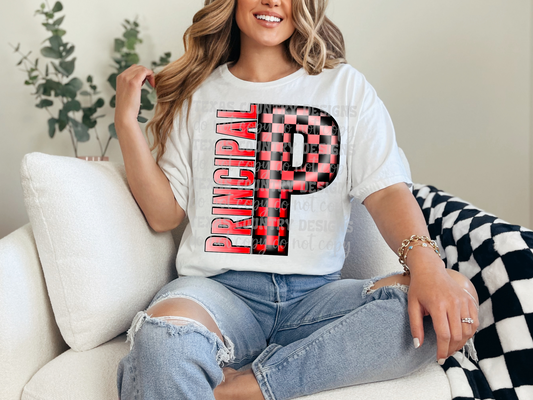 Principal Red Checkered