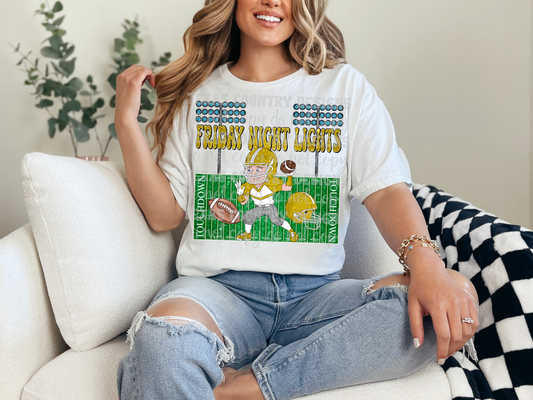 Friday Night Lights Yellow Glitter