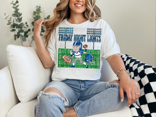 Friday Night Lights Blue Glitter