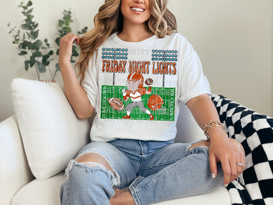 Friday Night Lights Orange Glitter