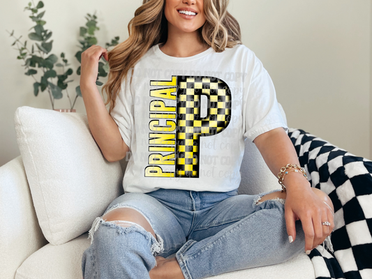 School Grades Yellow Checkered