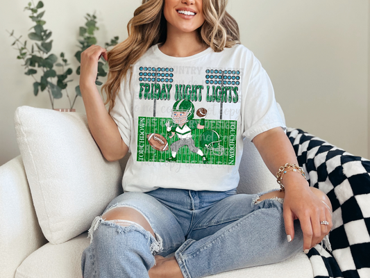 Friday Night Lights Green Glitter
